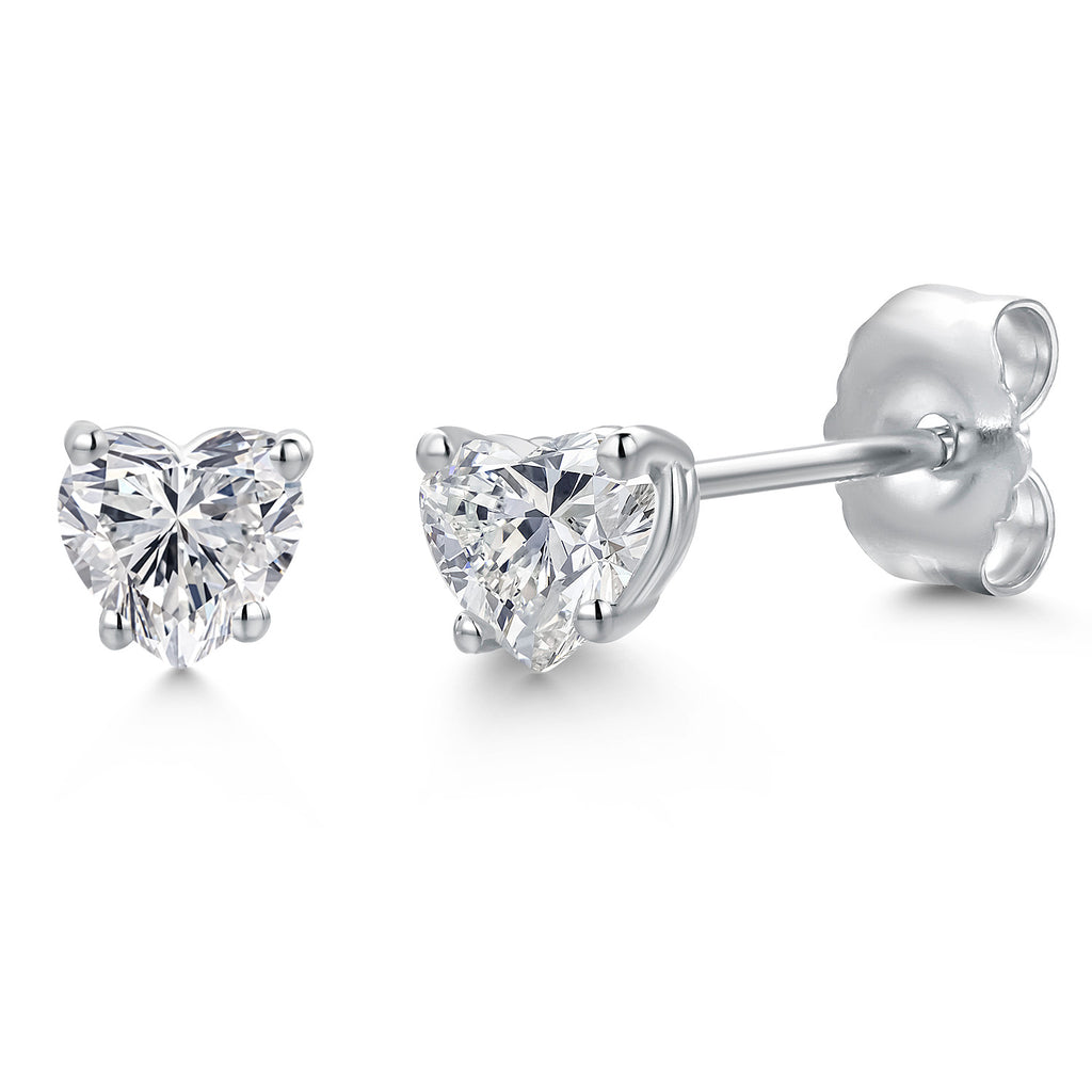 White Lab Grown Diamond - April_Earrings in 14K White Gold