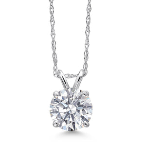 Lab Grown Diamond_Pendant in 14K White Gold