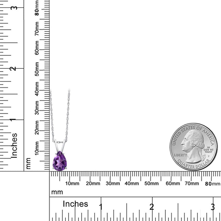 Amethyst - February_Pendant in 10K White Gold