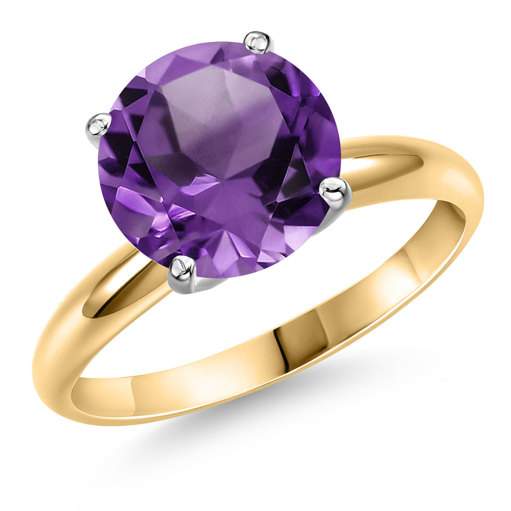 Amethyst - February_6_Ring in 14K Two Tone Gold