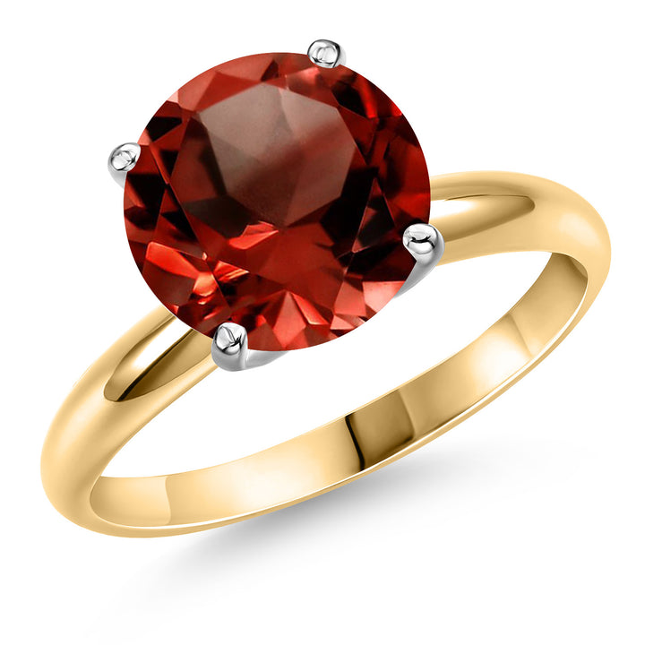 Garnet - January_5_Ring in 14K Two Tone Gold
