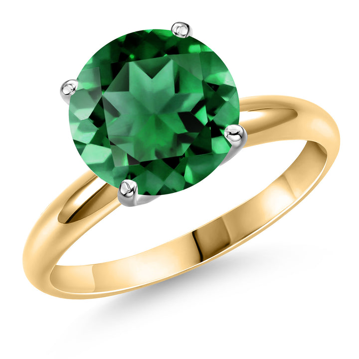 Nano Emerald - May_5_Ring in 14K Two Tone Gold