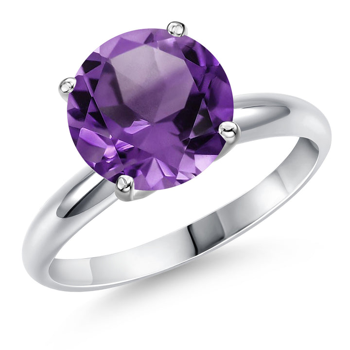 Amethyst - February_5_Ring in 14K White Gold