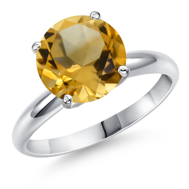 Citrine - November_5_Ring in 14K White Gold