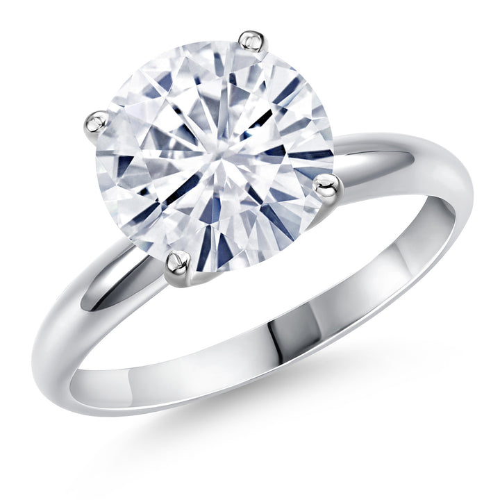 White Moissanite - April_5_Ring in 14K White Gold