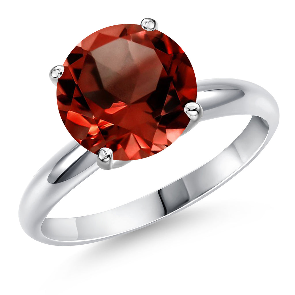 Garnet - January_9_Ring in 14K White Gold