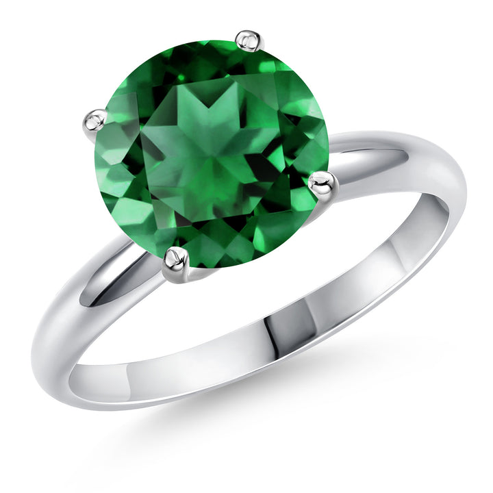 Nano Emerald - May_5_Ring in 14K White Gold