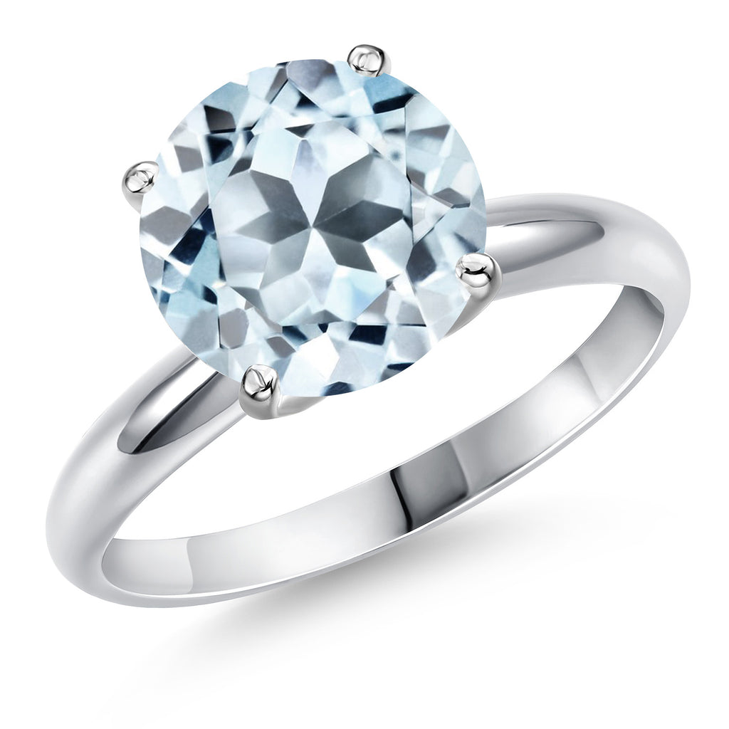 Sky Blue Topaz - November_9_Ring in 14K White Gold