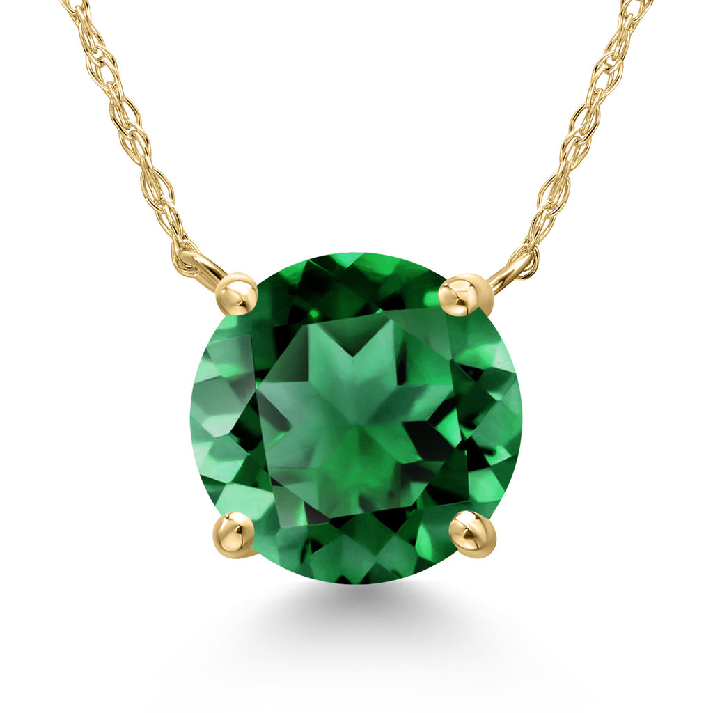 Nano Emerald - May_Pendant in 14K Yellow Gold