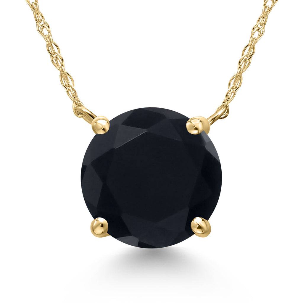 Onyx - December_Pendant in 14K Yellow Gold