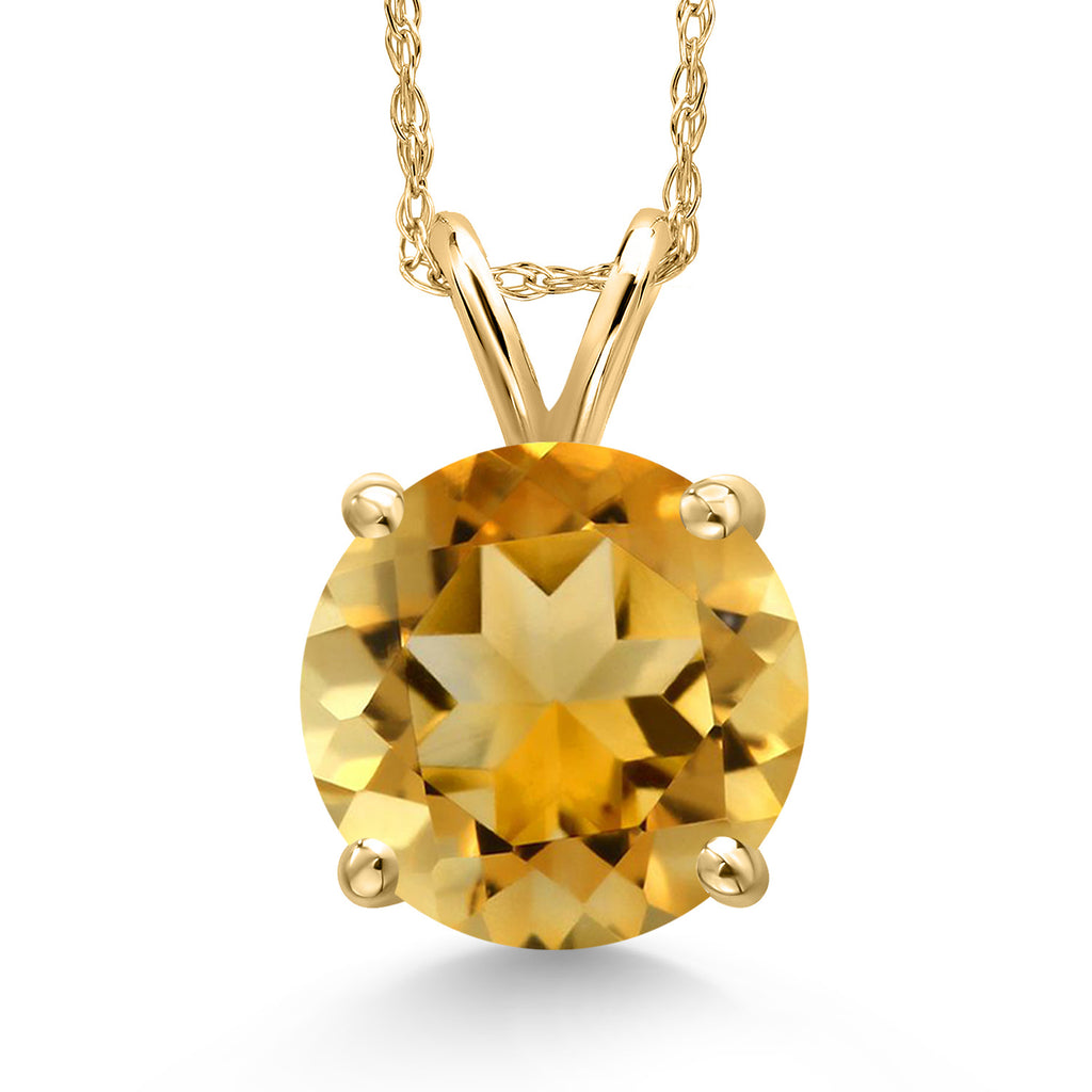 Citrine - November_Pendant in 14K Yellow Gold