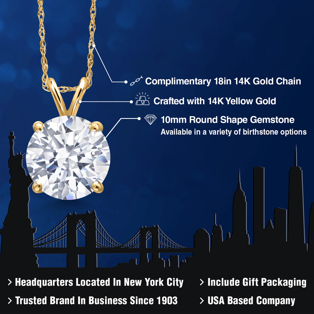 Zirconia_Pendant in 14K Yellow Gold