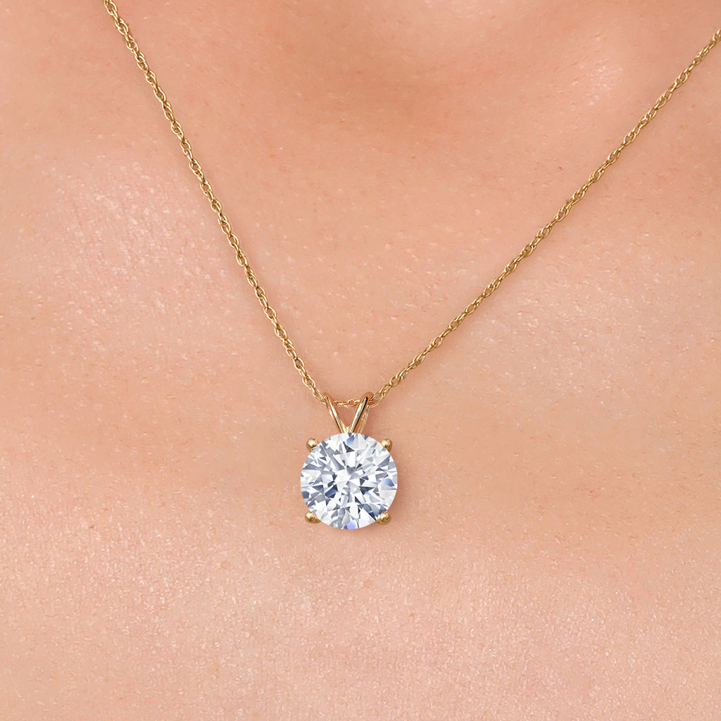 Zirconia_Pendant in 14K Yellow Gold