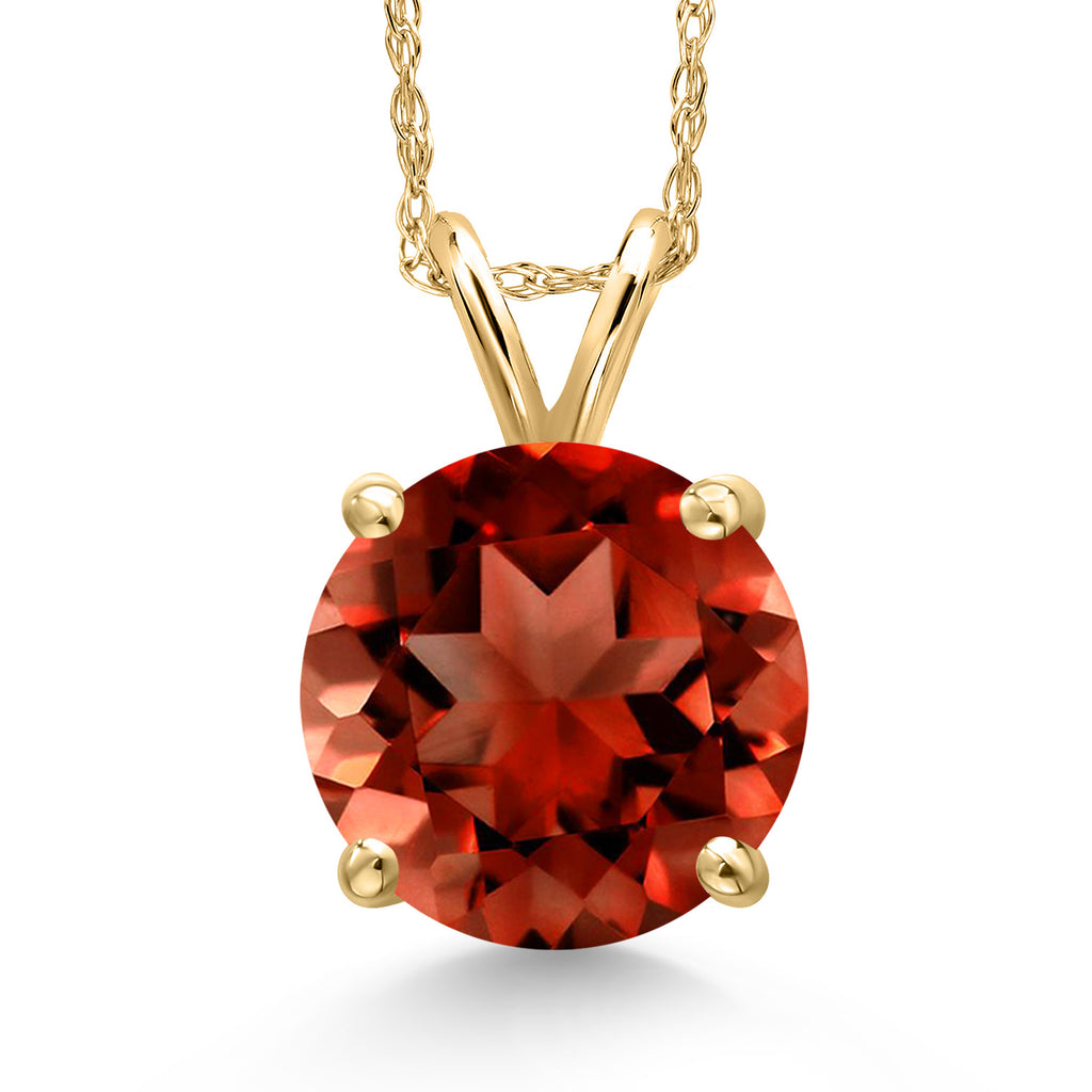 Garnet - January_Pendant in 14K Yellow Gold