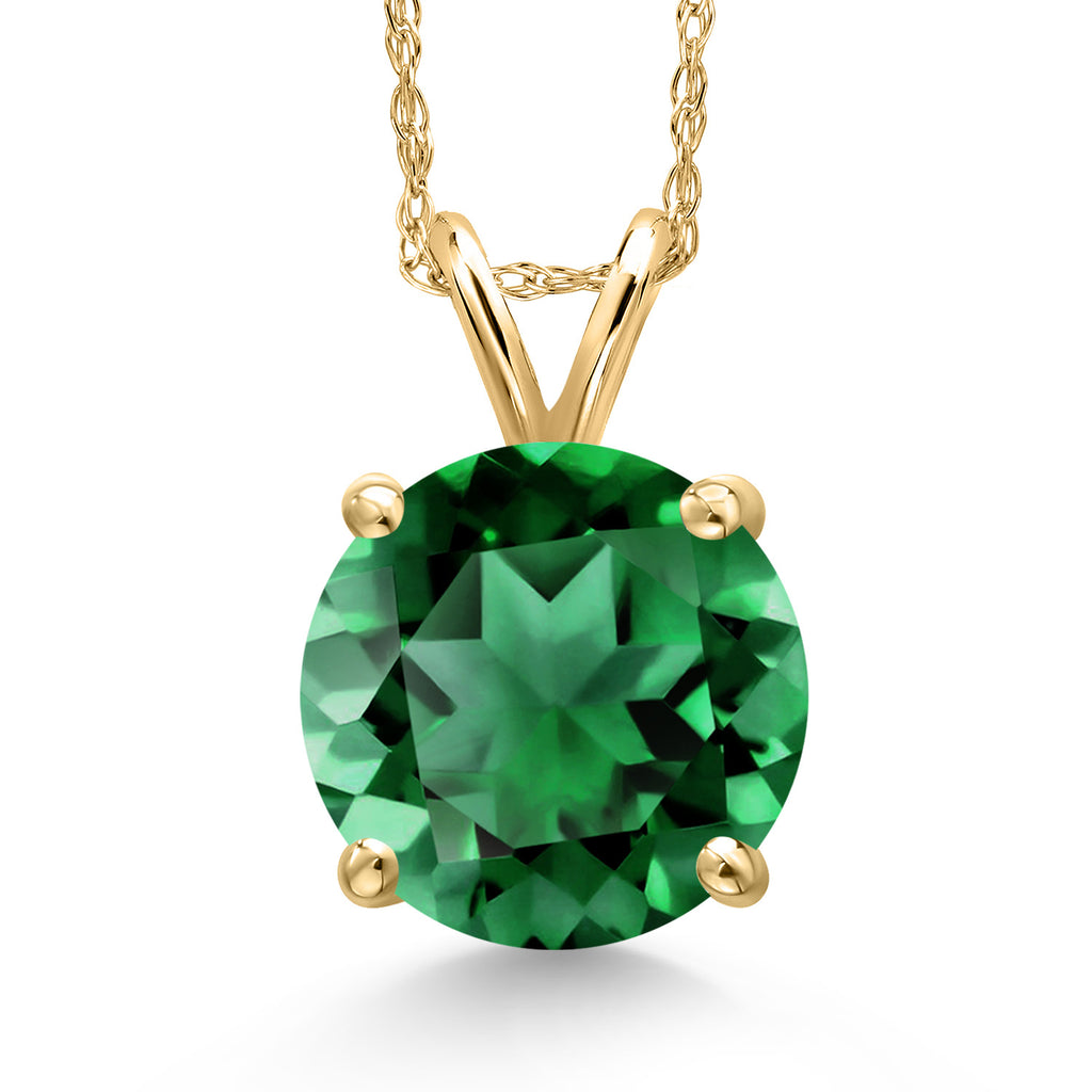 Nano Emerald - May_Pendant in 14K Yellow Gold