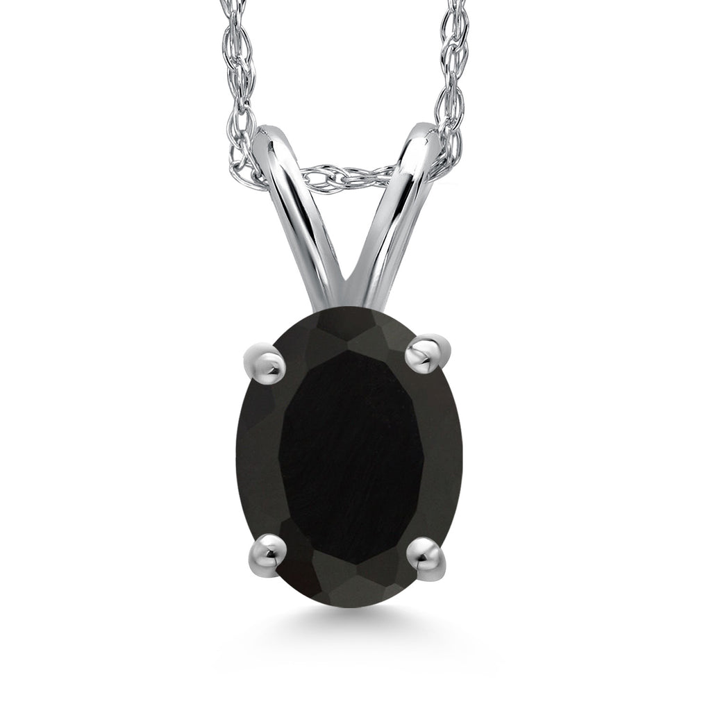 Onyx - December_Pendant in 10K White Gold
