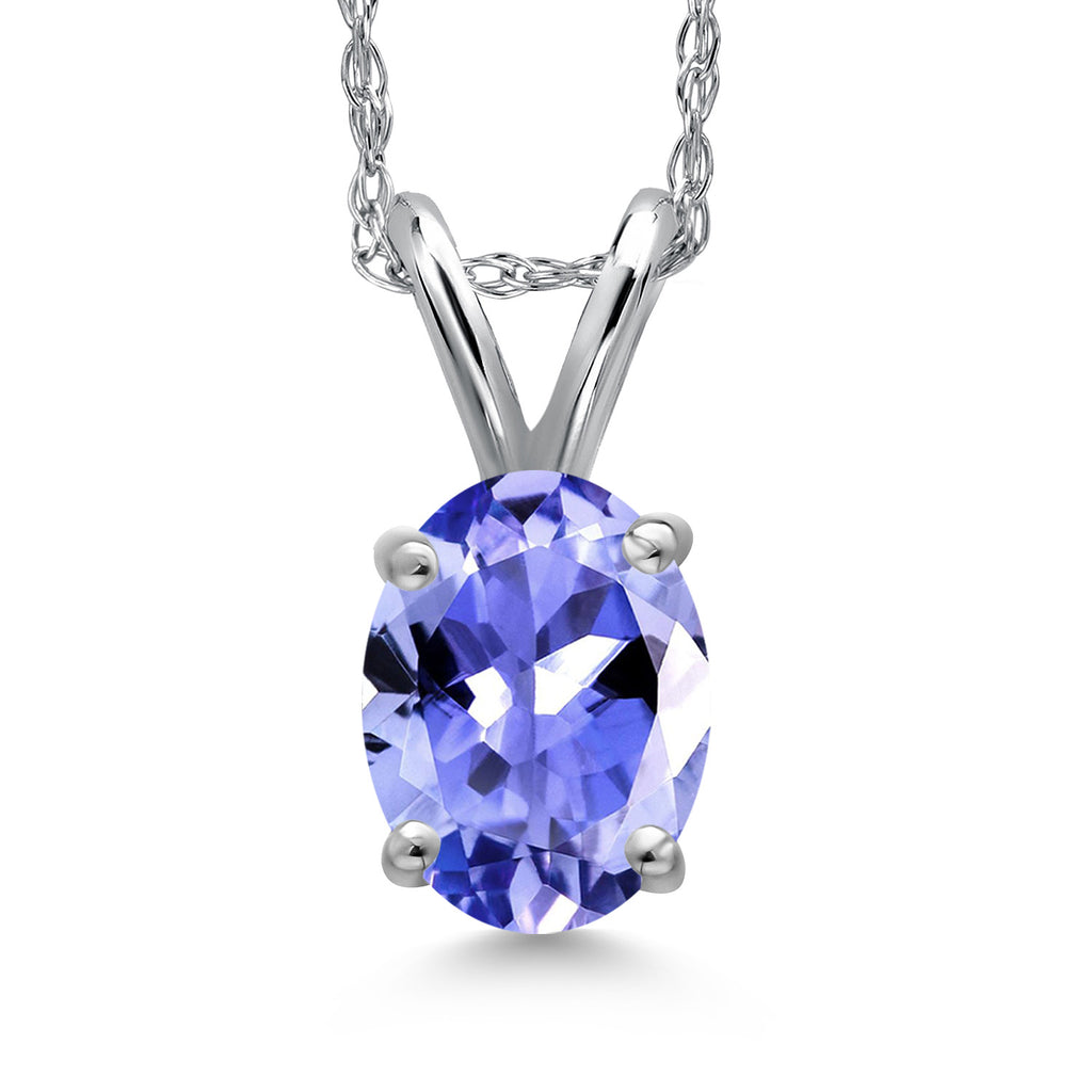 Tanzanite - December_Pendant in 10K White Gold