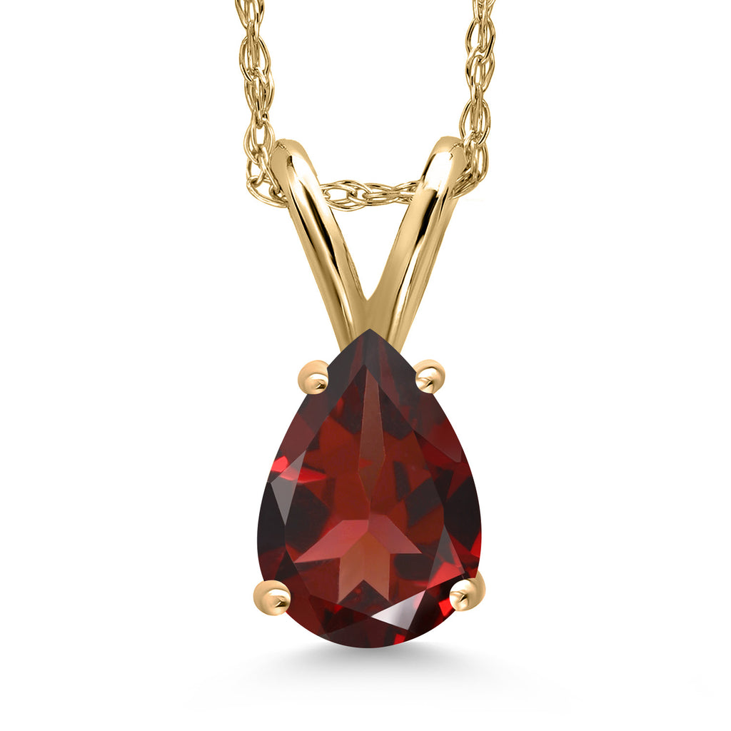 Garnet - January_Pendant in 10K Yellow Gold
