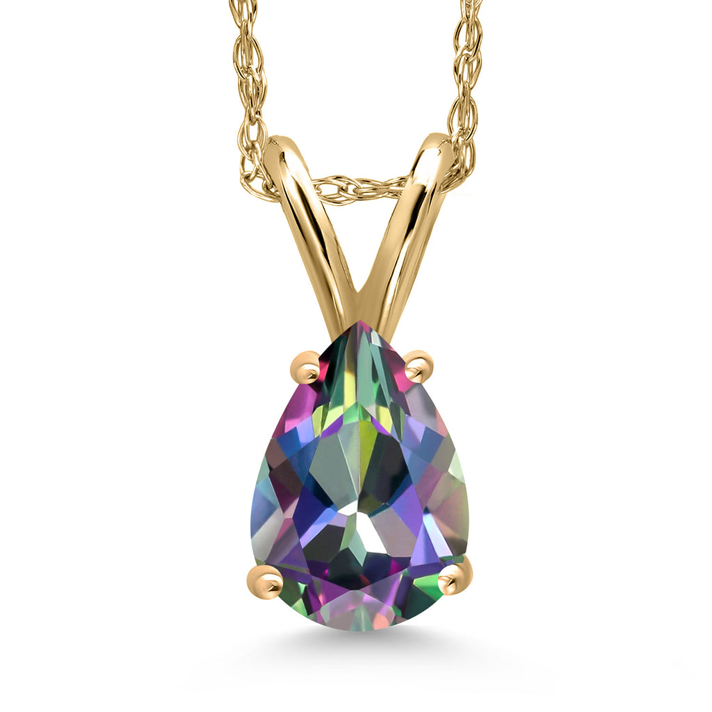 Green Mystic Topaz_Pendant in 10K Yellow Gold
