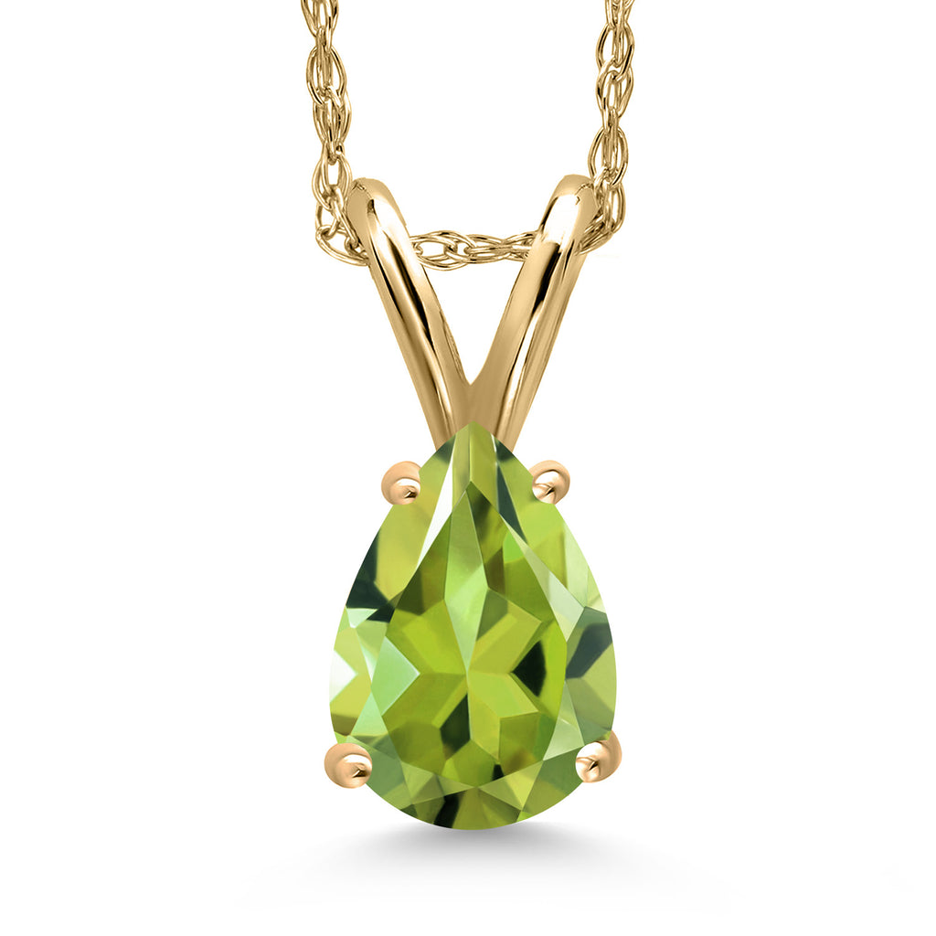 Peridot - August_Pendant in 10K Yellow Gold