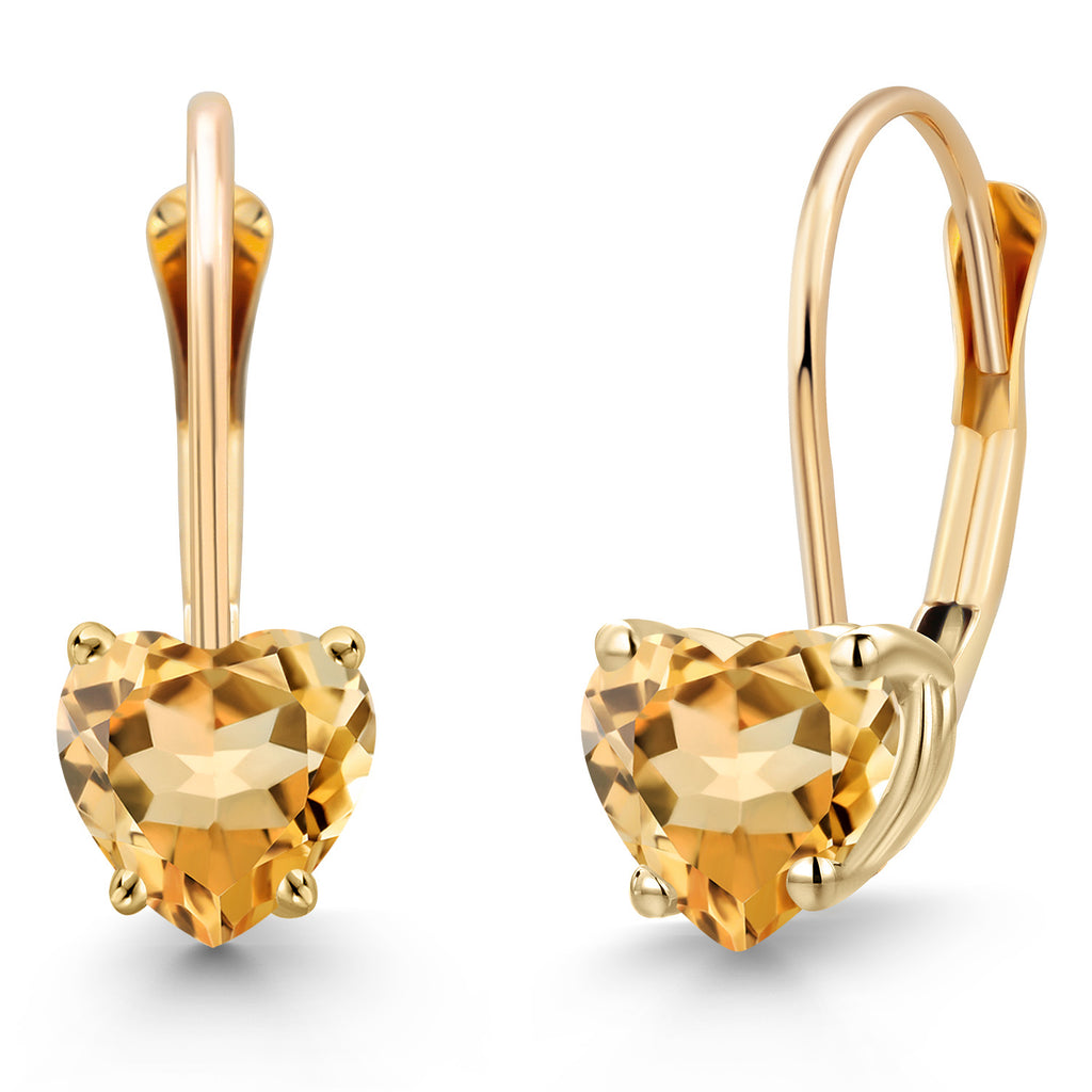 Citrine - November_Earrings in 14K Yellow Gold