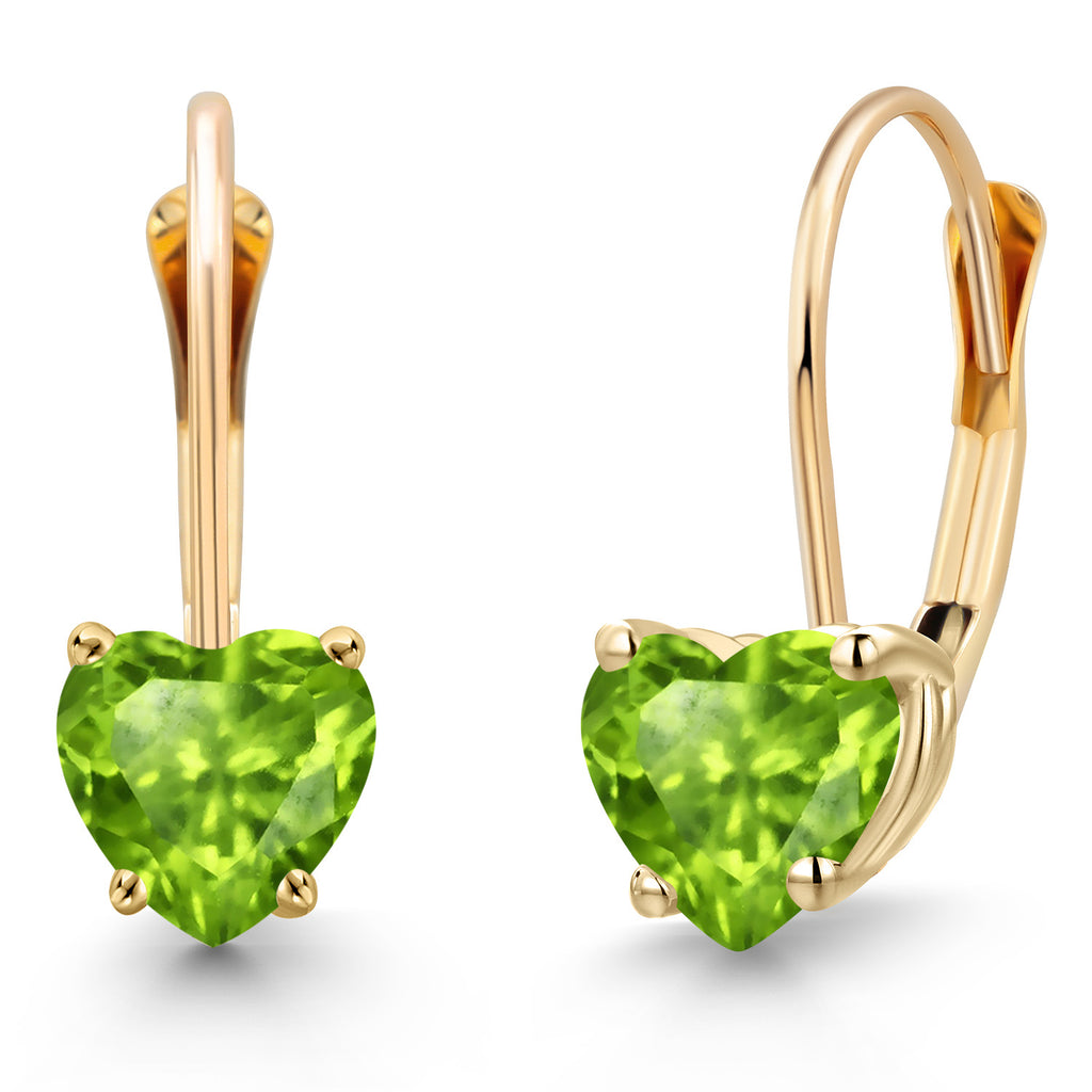 Peridot - August_Earrings in 14K Yellow Gold