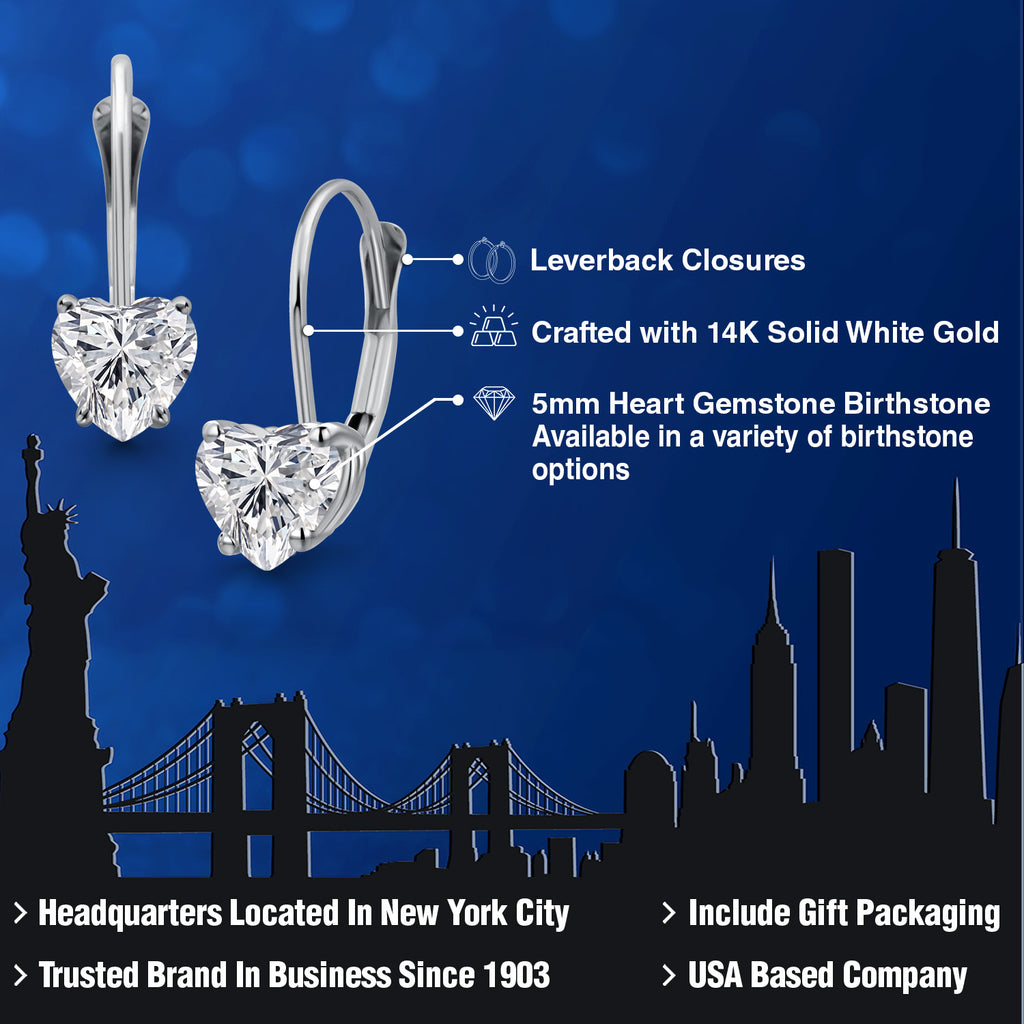 White Lab Grown Diamond - April_Earrings in 14K White Gold