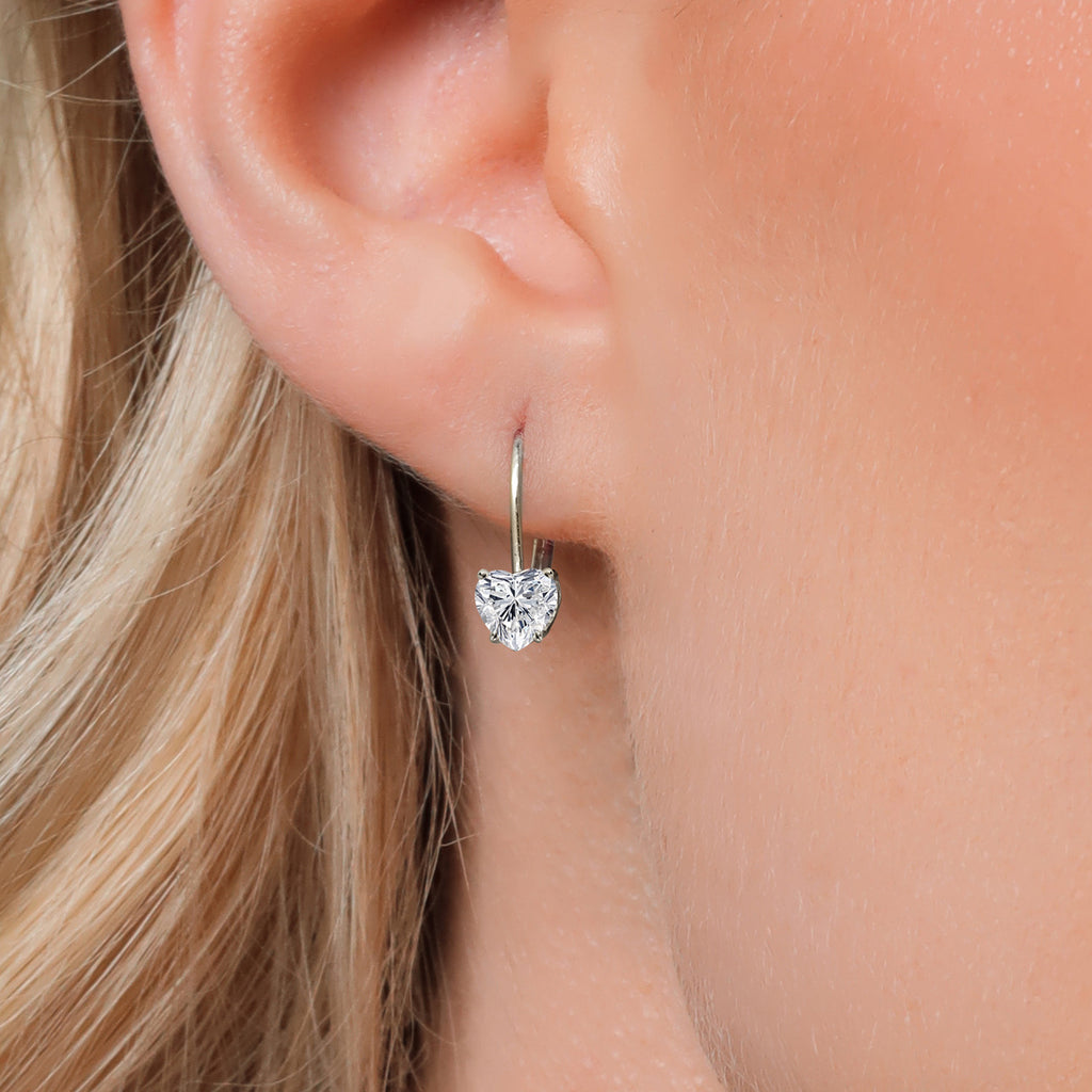 White Lab Grown Diamond - April_Earrings in 14K White Gold