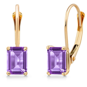 Amethyst_Earrings in 14K Yellow Gold