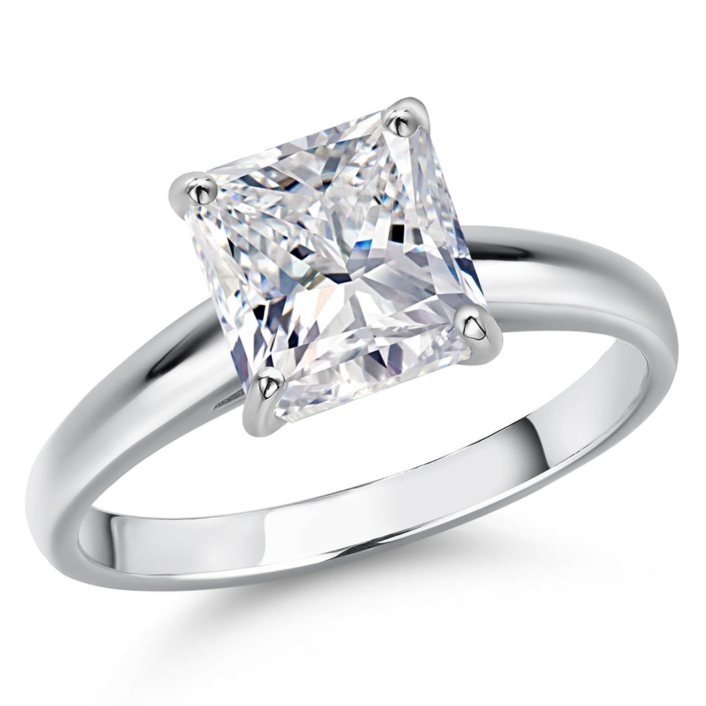 Princess Cut_4.00 Carat_9_Ring in 14K White Gold