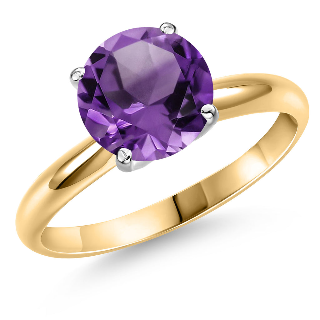 Amethyst - February_8_Ring in 14K Two Tone Gold
