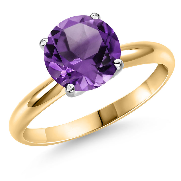 Amethyst - February_5_Ring in 14K Two Tone Gold