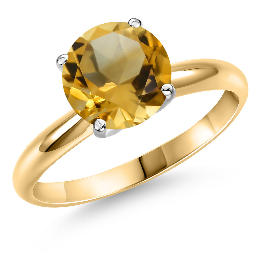 Citrine - November_7_Ring in 14K Two Tone Gold