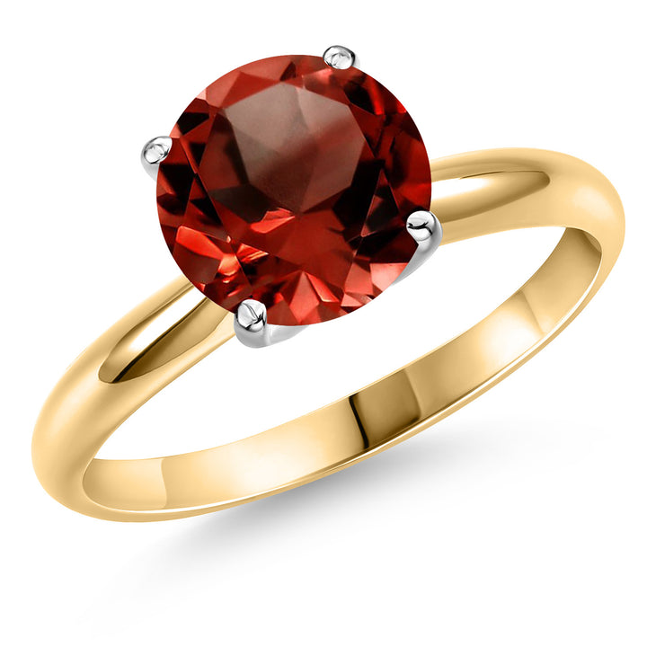 Garnet - January_5_Ring in 14K Two Tone Gold