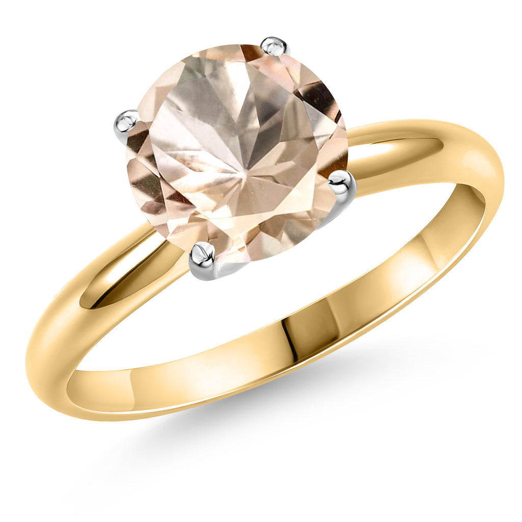Morganite - October_9_Ring in 14K Two Tone Gold
