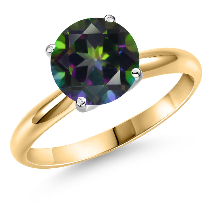 Green Mystic Topaz_5_Ring in 14K Two Tone Gold
