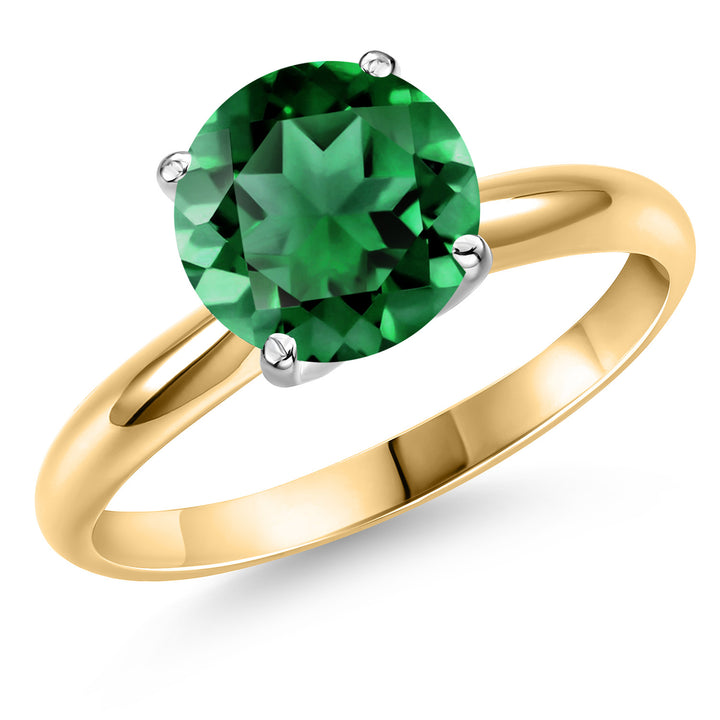Nano Emerald - May_5_Ring in 14K Two Tone Gold