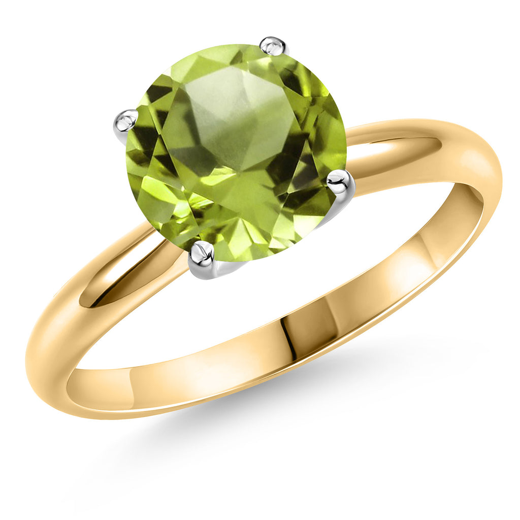 Peridot - August_7_Ring in 14K Two Tone Gold