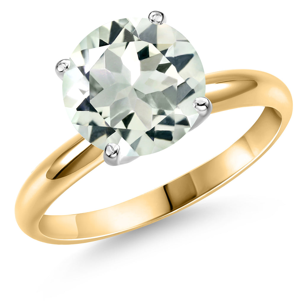 Prasiolite_9_Ring in 14K Two Tone Gold