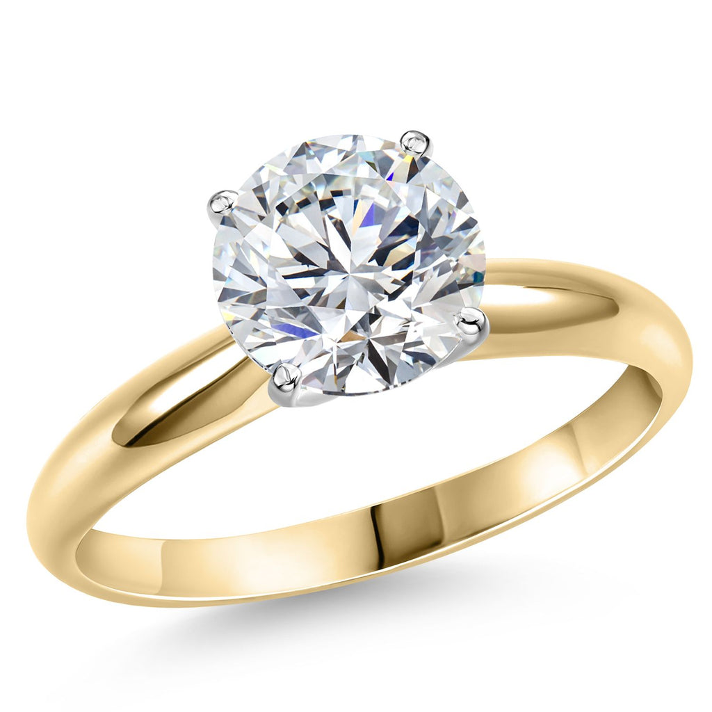 White Lab Grown Diamond - April_6_Ring in 14K Two Tone Gold