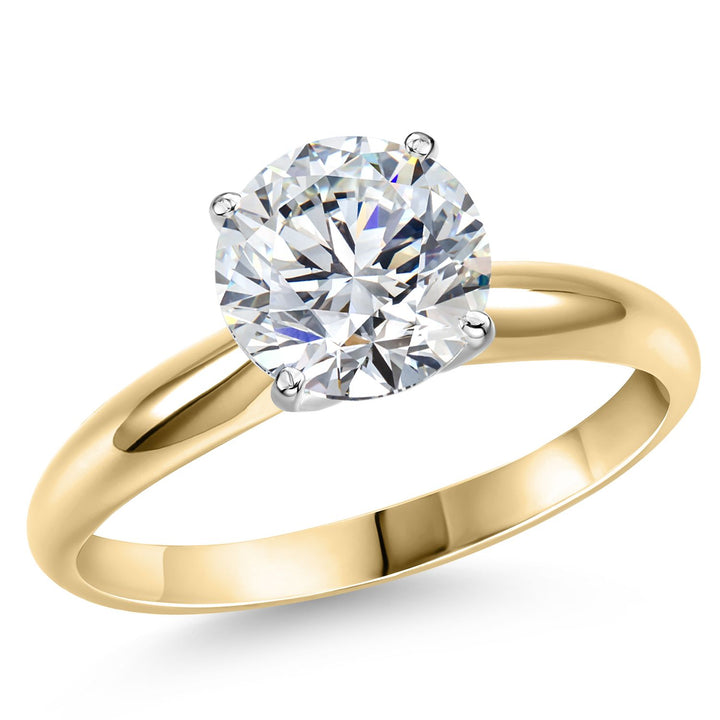 Round_3 Ct_5_Ring in 14K Two Tone Gold