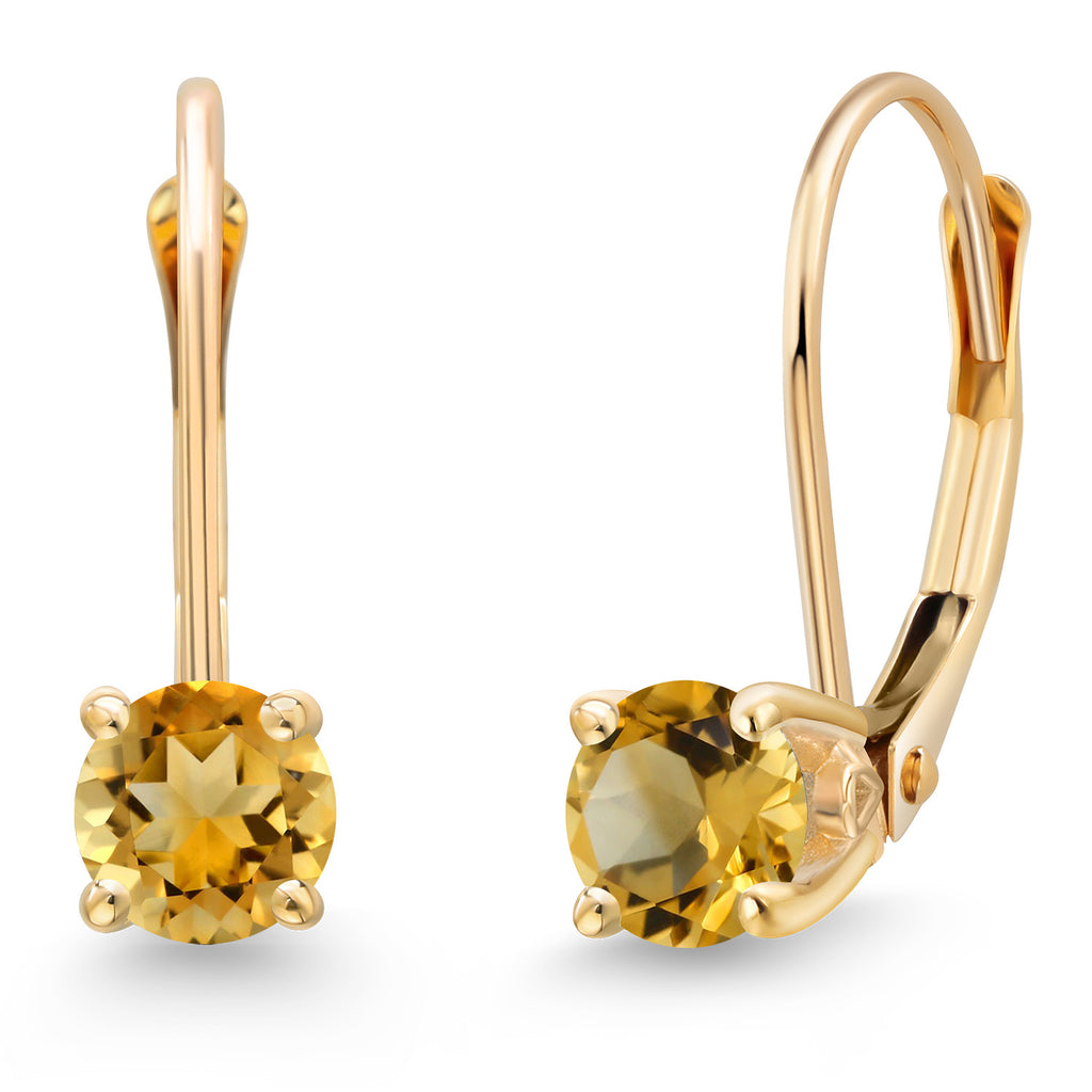 Citrine - November_Earrings in 14K Yellow Gold