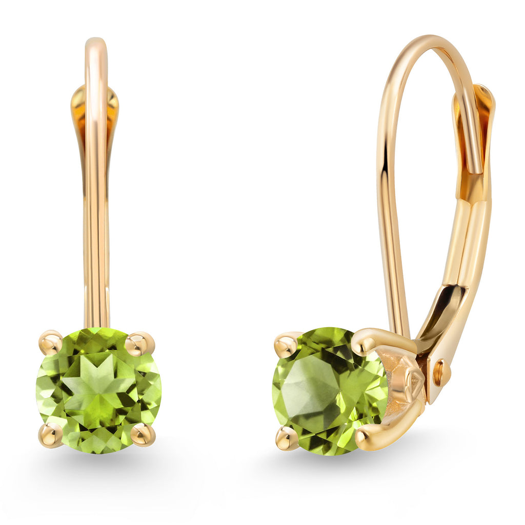 Peridot - August_Earrings in 14K Yellow Gold