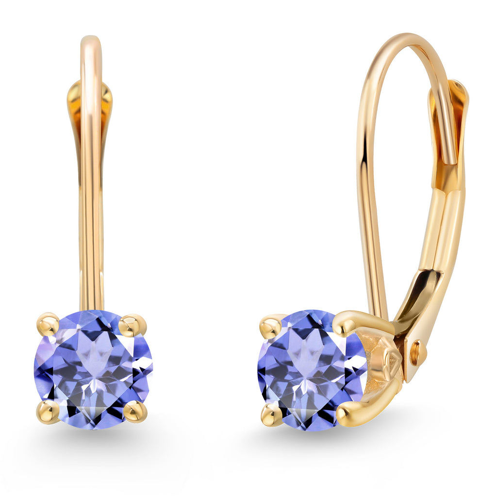 Tanzanite - December_Earrings in 14K Yellow Gold