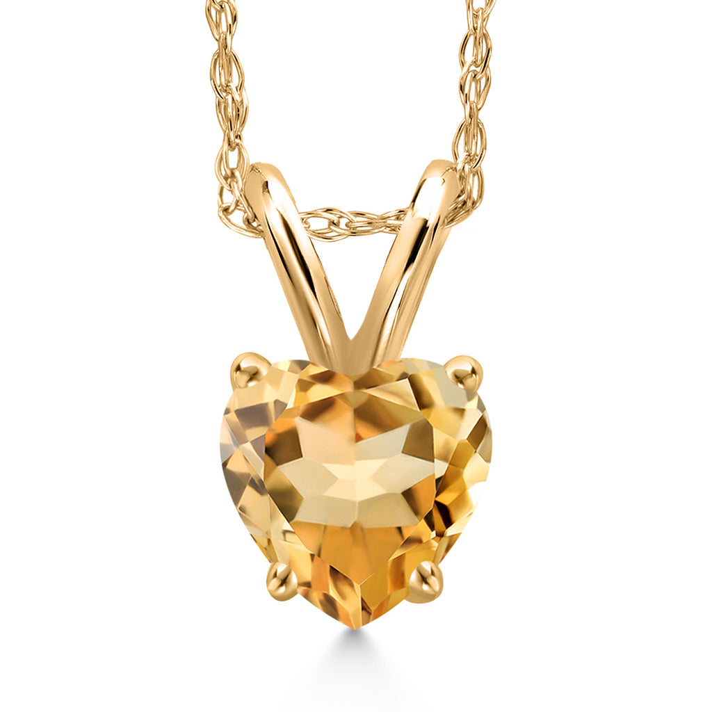Citrine - November_Pendant in 10K Yellow Gold