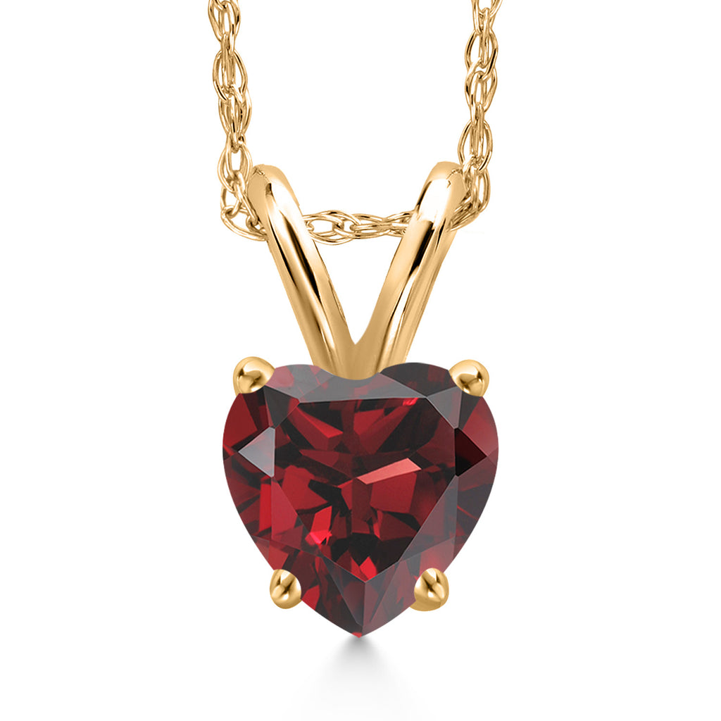 Garnet - January_Pendant in 10K Yellow Gold