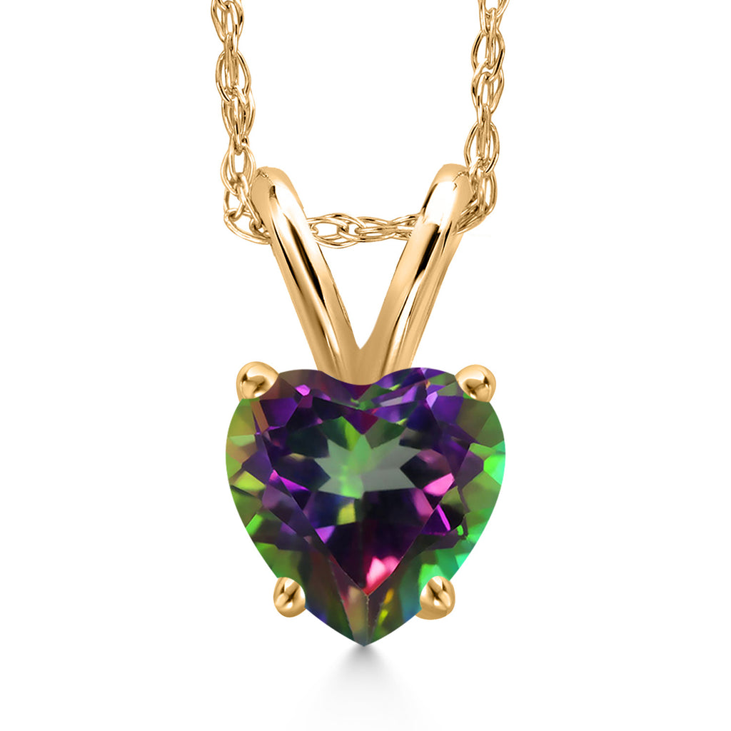 Green Mystic Topaz_Pendant in 10K Yellow Gold