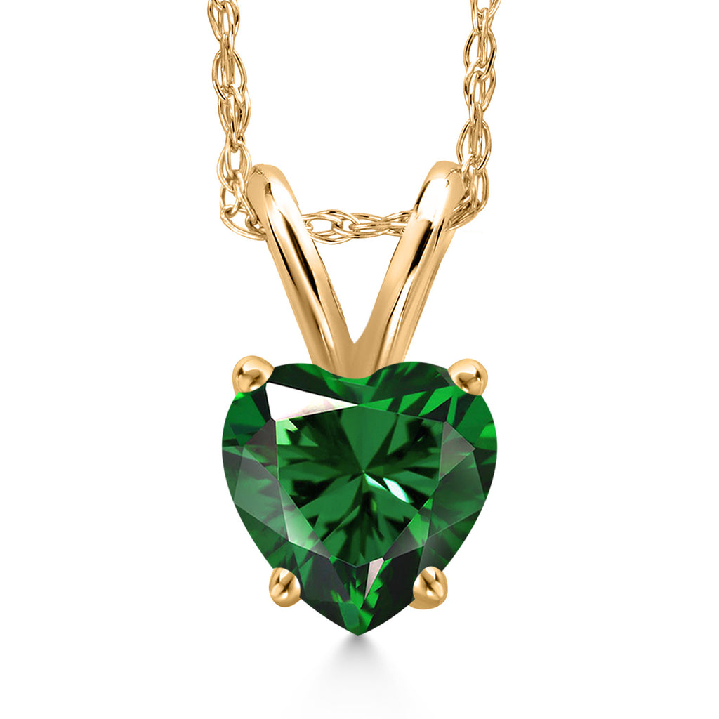 Nano Emerald - May_Pendant in 10K Yellow Gold