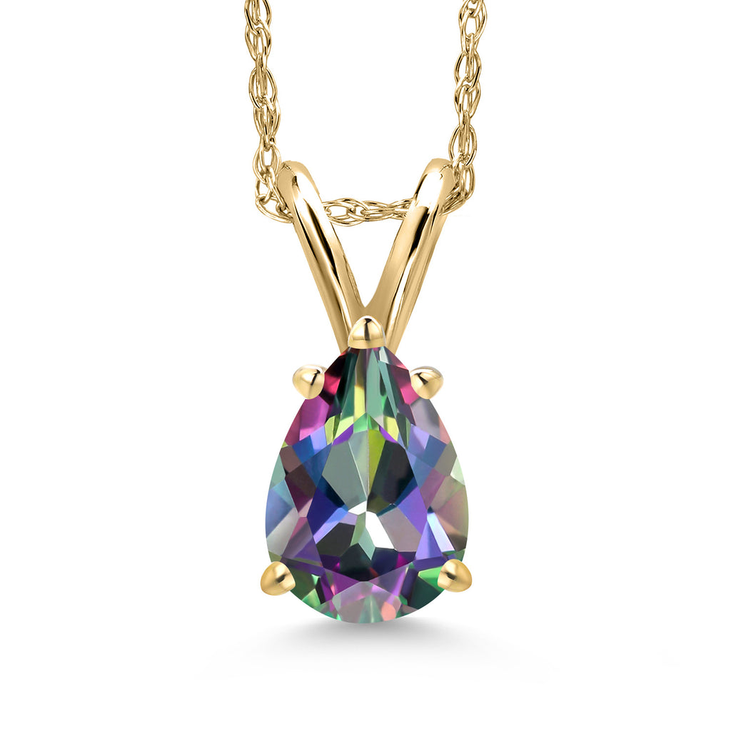Green Mystic Topaz_Pendant in 10K Yellow Gold