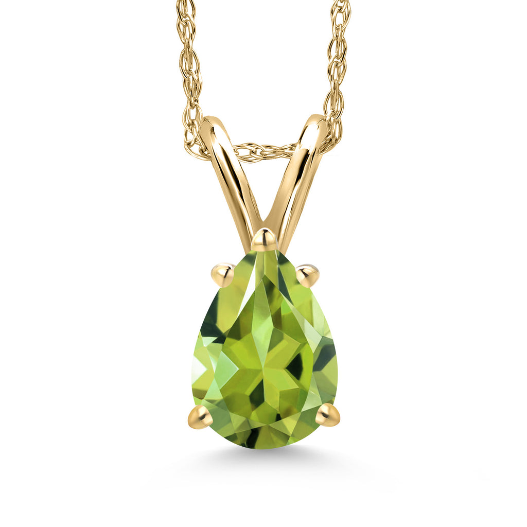 Peridot - August_Pendant in 10K Yellow Gold